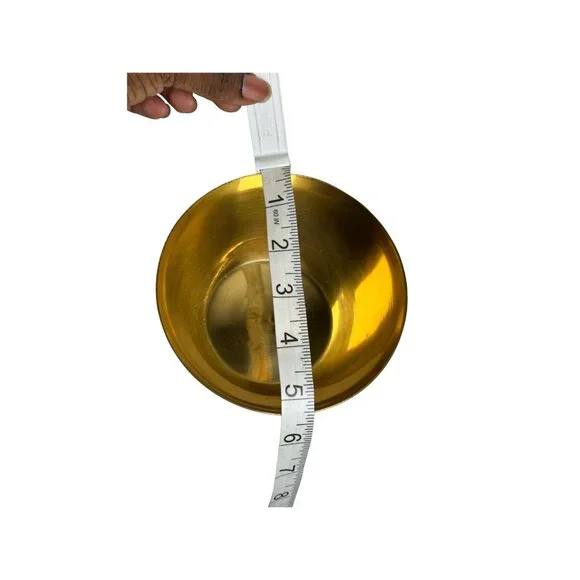 Polished Solid Brass Bowl Decorative Catch-All Dish Minimalist Home Decor 5" - Picture 4 of 5